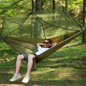 Barraca de Rede de Camping Portátil para Duas Pessoas com Toldo