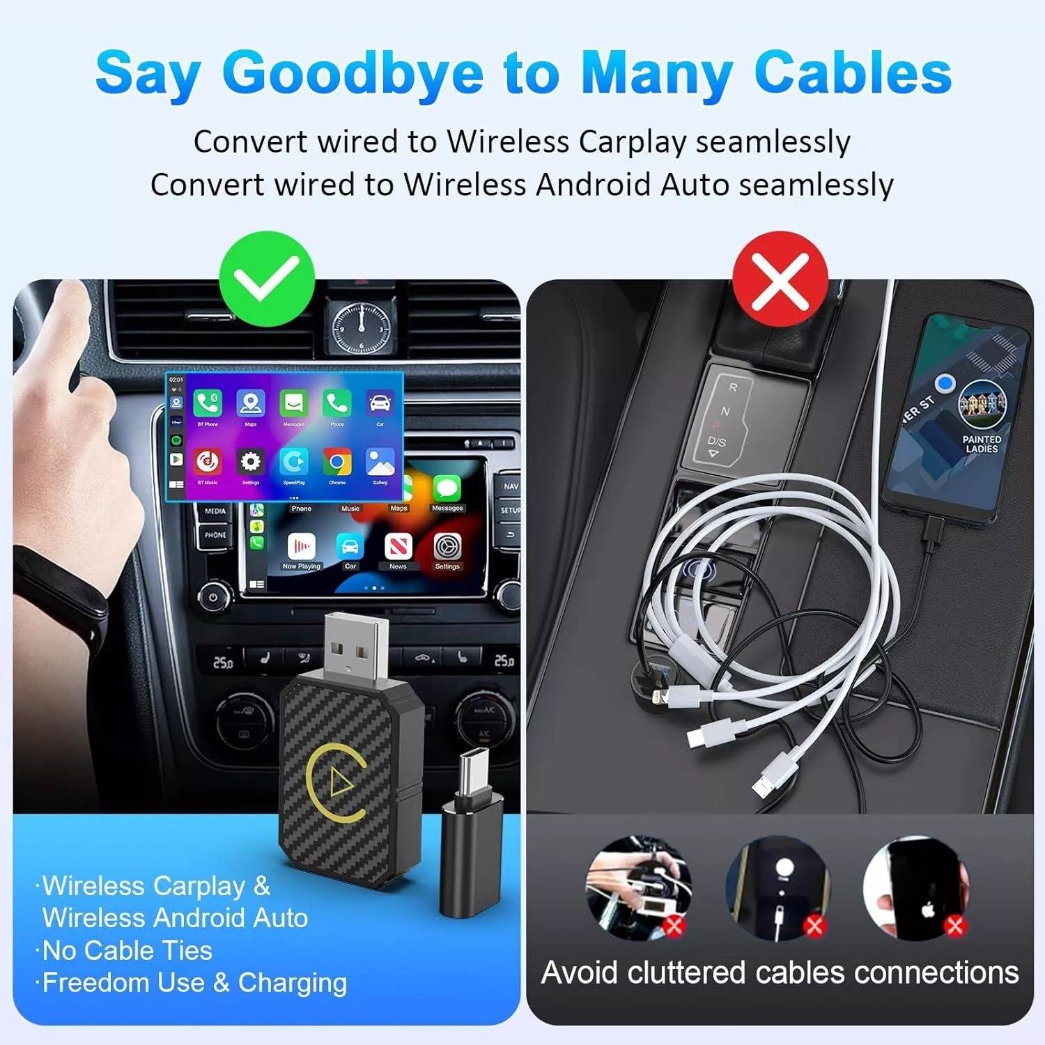 Adaptadores CarPlay sem fio
