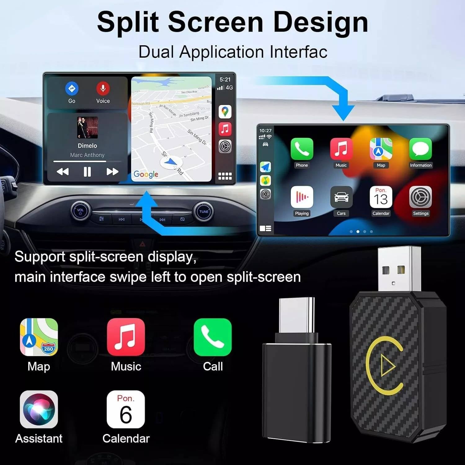 Adaptadores CarPlay sem fio