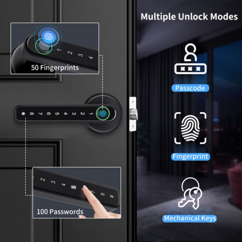 Fechadura Inteligente com Impressão Digital - Fechadura com Controle Remoto via Aplicativo para Celular