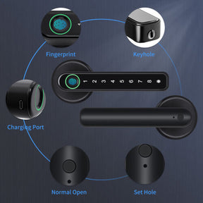 Fechadura Inteligente com Impressão Digital - Fechadura com Controle Remoto via Aplicativo para Celular