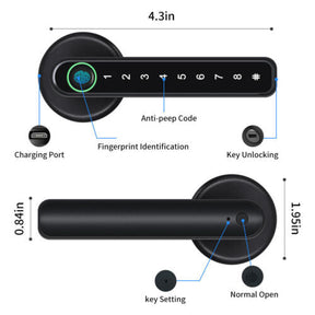 Fechadura Inteligente com Impressão Digital - Fechadura com Controle Remoto via Aplicativo para Celular