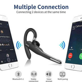 Fone de Ouvido/Headset Bluetooth 5.1 Sem Fio com Microfone Duplo e Cancelamento de Ruído para Caminhoneiros