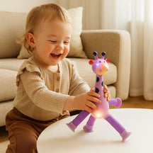 Brinquedo Sensorial Educativo Interativo Girafa para Crianças Pequenas