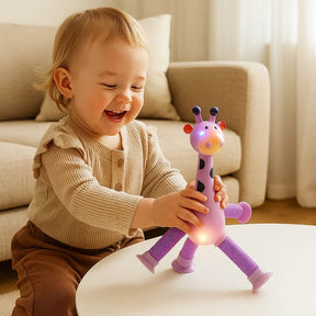 Brinquedo Sensorial Educativo Interativo Girafa para Crianças Pequenas