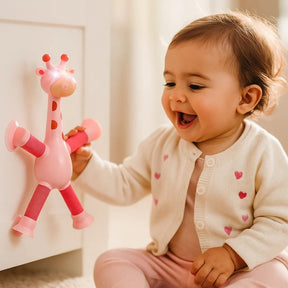Brinquedo Sensorial Educativo Interativo Girafa para Crianças Pequenas
