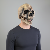 Máscara de Caveira para Fantasia de Halloween com Mandíbula Móvel Acessório de Cosplay