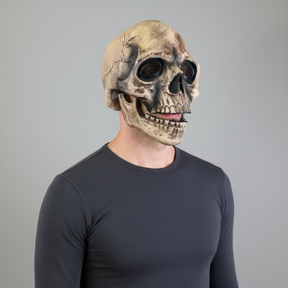 Máscara de Caveira para Fantasia de Halloween com Mandíbula Móvel Acessório de Cosplay