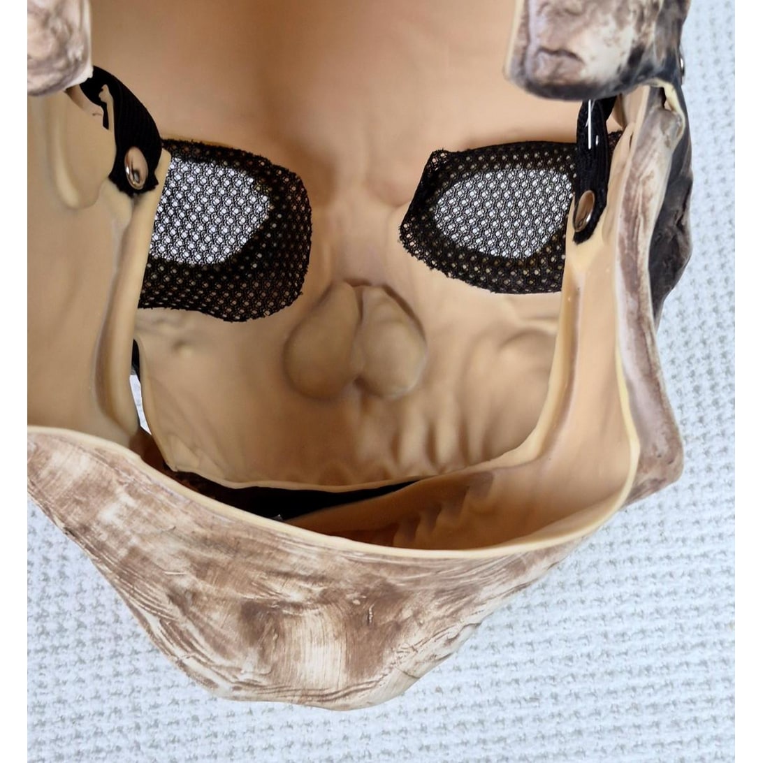 Máscara de Caveira para Fantasia de Halloween com Mandíbula Móvel Acessório de Cosplay