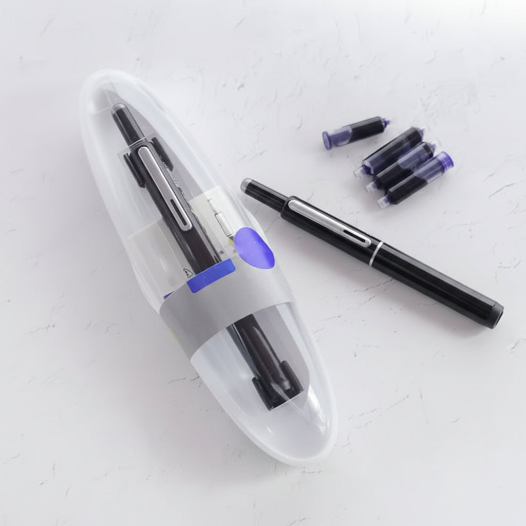 Caneta-tinteiro retrátil ergonômica de escrita suave para uso em escritório