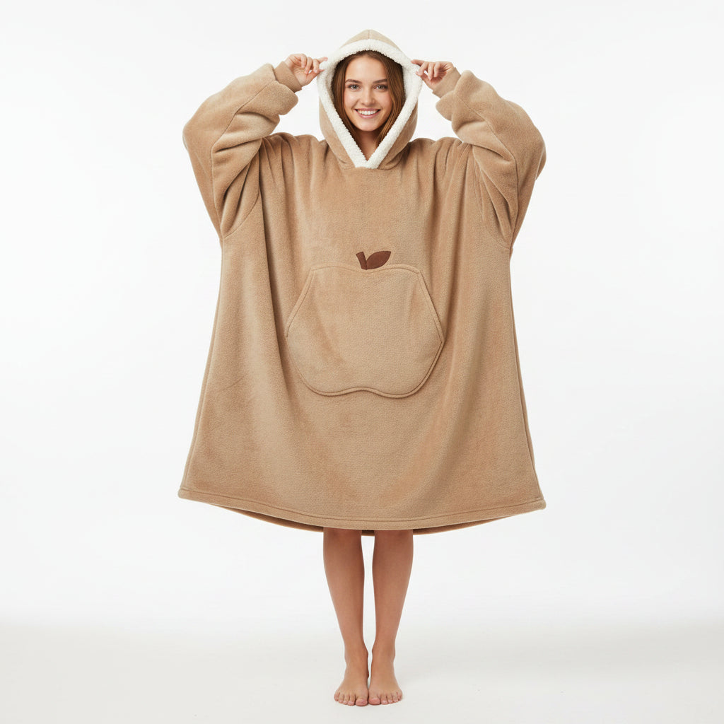 Cobertor Vestível com Capuz Snuggie Manta Aconchegante de Inverno com Capuz