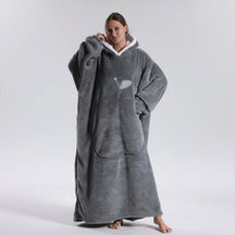 Cobertor Vestível com Capuz Snuggie Manta Aconchegante de Inverno com Capuz