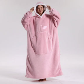 Cobertor Vestível com Capuz Snuggie Manta Aconchegante de Inverno com Capuz
