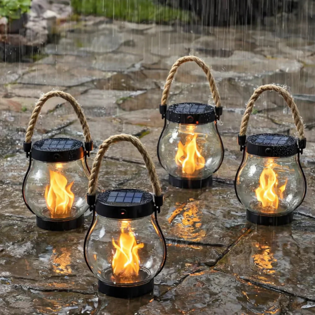 Luminária Solar Pendente para Área Externa e Caminhos