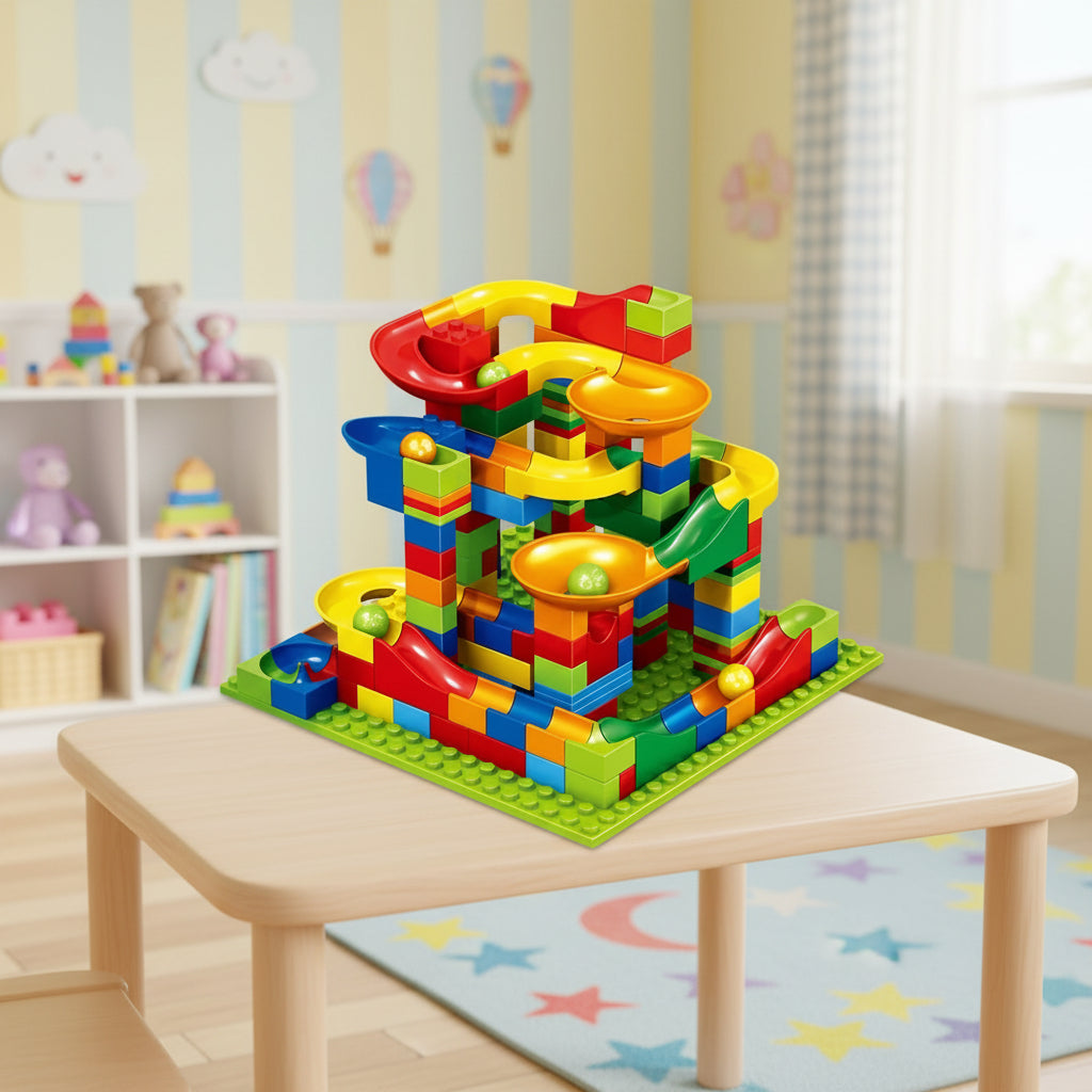 Conjunto de Pista de Brinquedo Marble Run Storespy - Kit de Montagem STEM