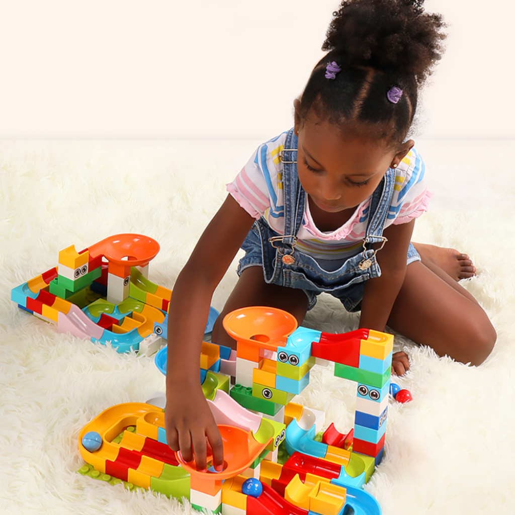 Conjunto de Pista de Brinquedo Marble Run Storespy - Kit de Montagem STEM