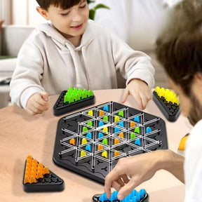 Jogo de Tabuleiro de Estratégia Familiar Indoor Xadrez Triangular Dobrável