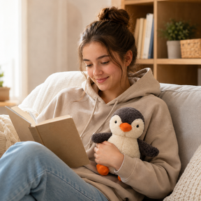 Brinquedo de Pelúcia Pinguim Anti-estresse Macio