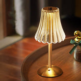 Luminária de Mesa de Cristal Sem Fio Recarregável com LED Regulável
