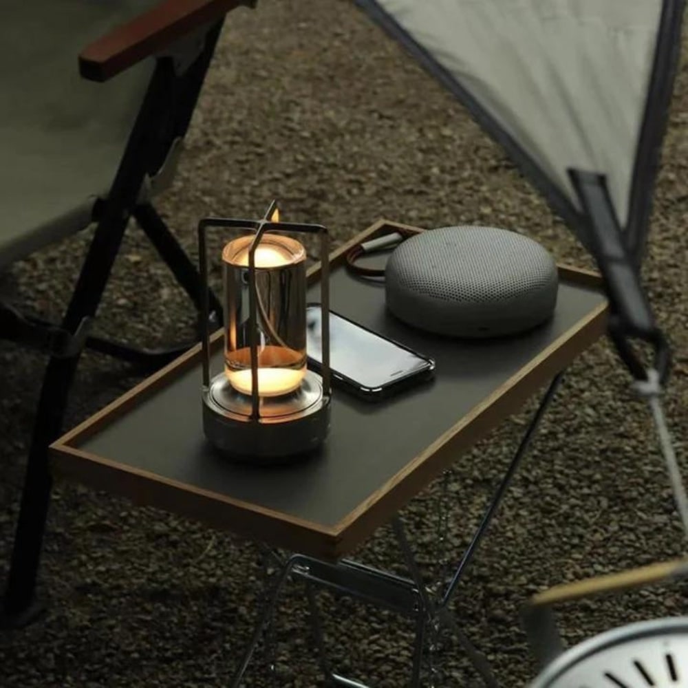 Luminária de Mesa Recarregável Sem Fio para Área Externa