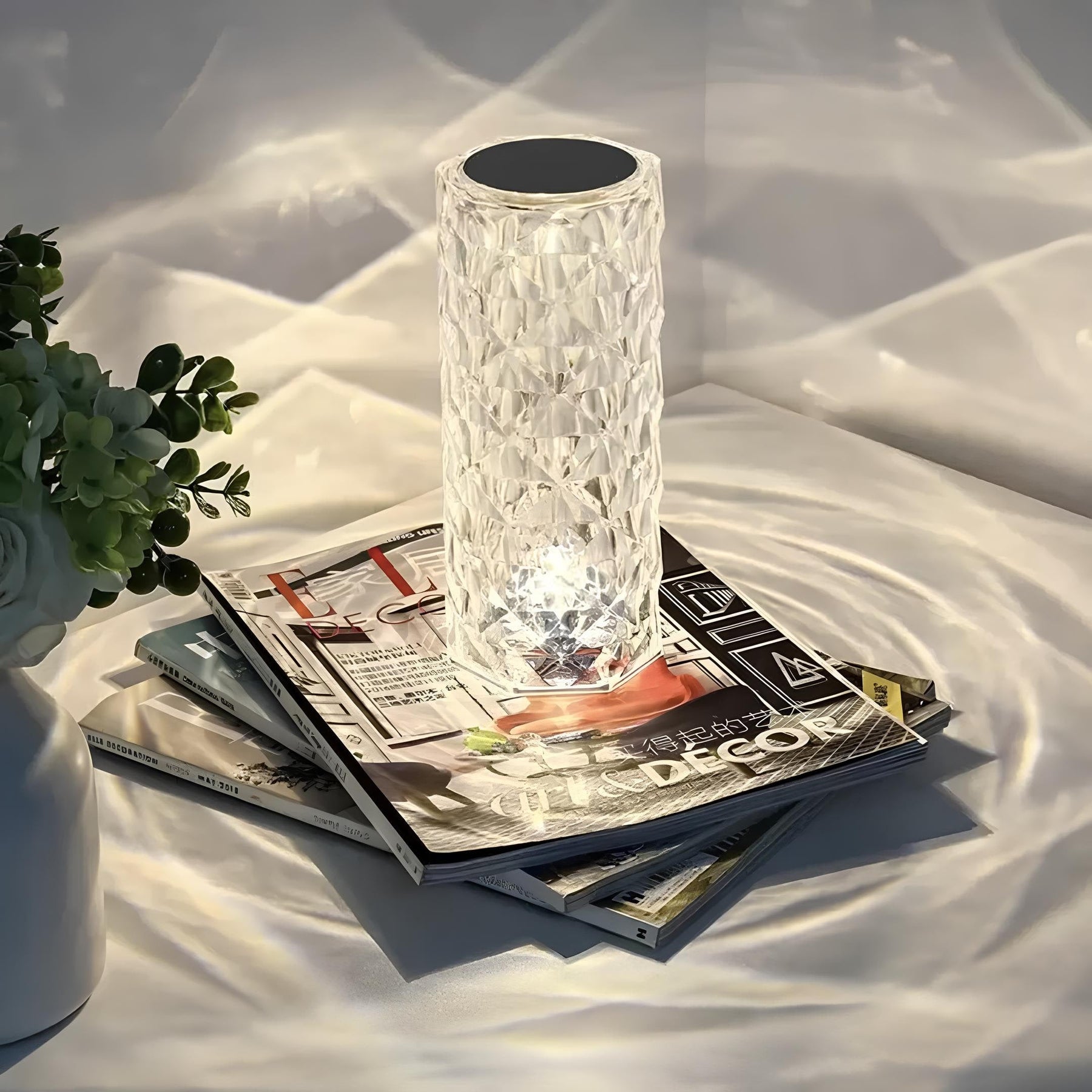 Luminária de Mesa com Controle Touch Moderna Regulável Recarregável Luz de Ambiente
