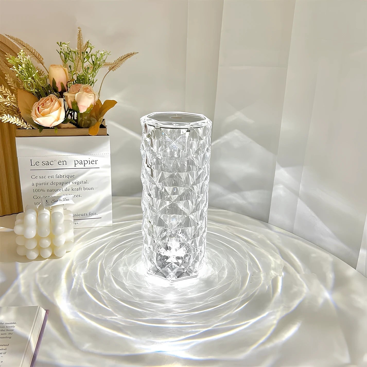 Luminária de Mesa com Controle Touch Moderna Regulável Recarregável Luz de Ambiente