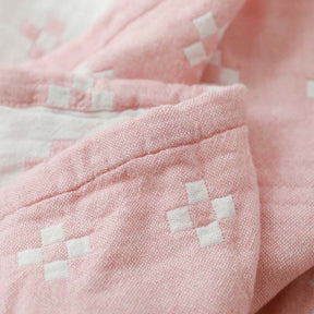 Throw Blanket Cotton Blanket Fluffy Geometric Pattern