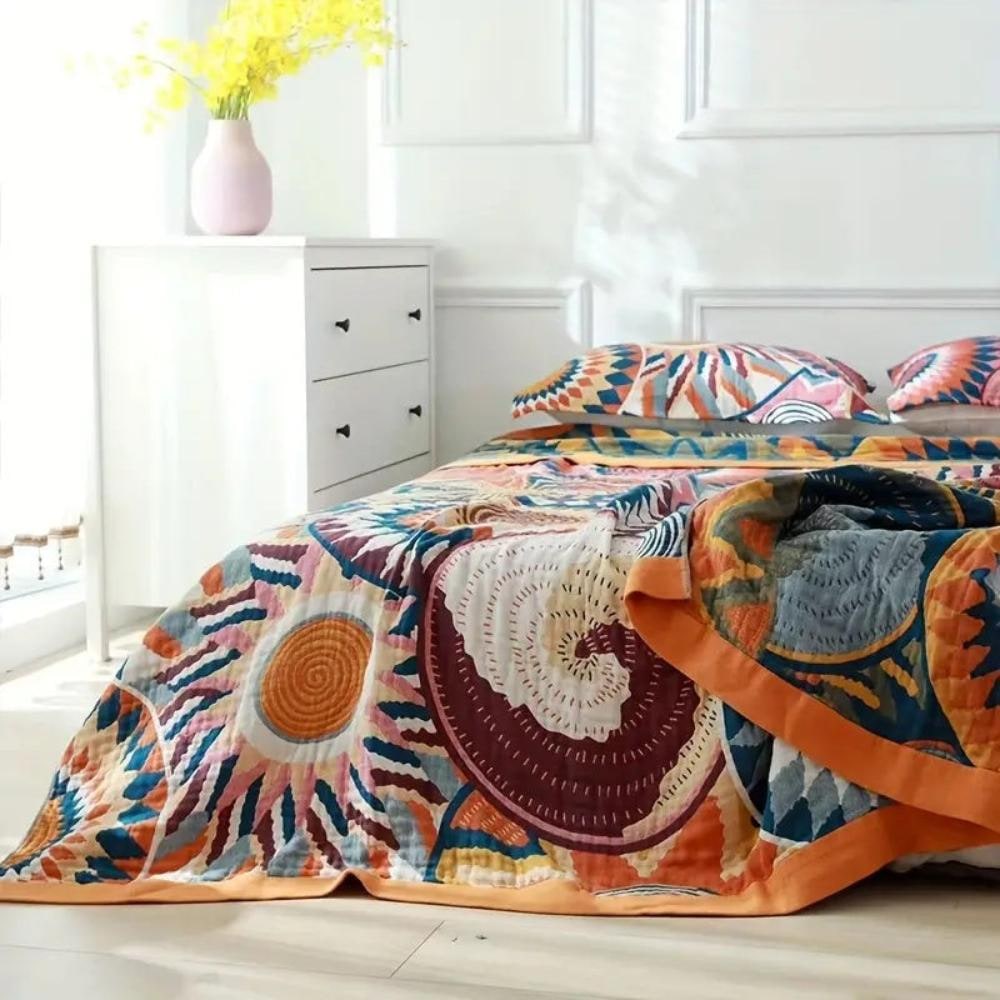 Manta de Algodão Fofinha Decorativa para Cama Todas as Estações