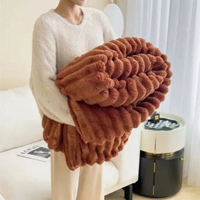 Throw Blanket Cozy Plush Soft Textured Oversized