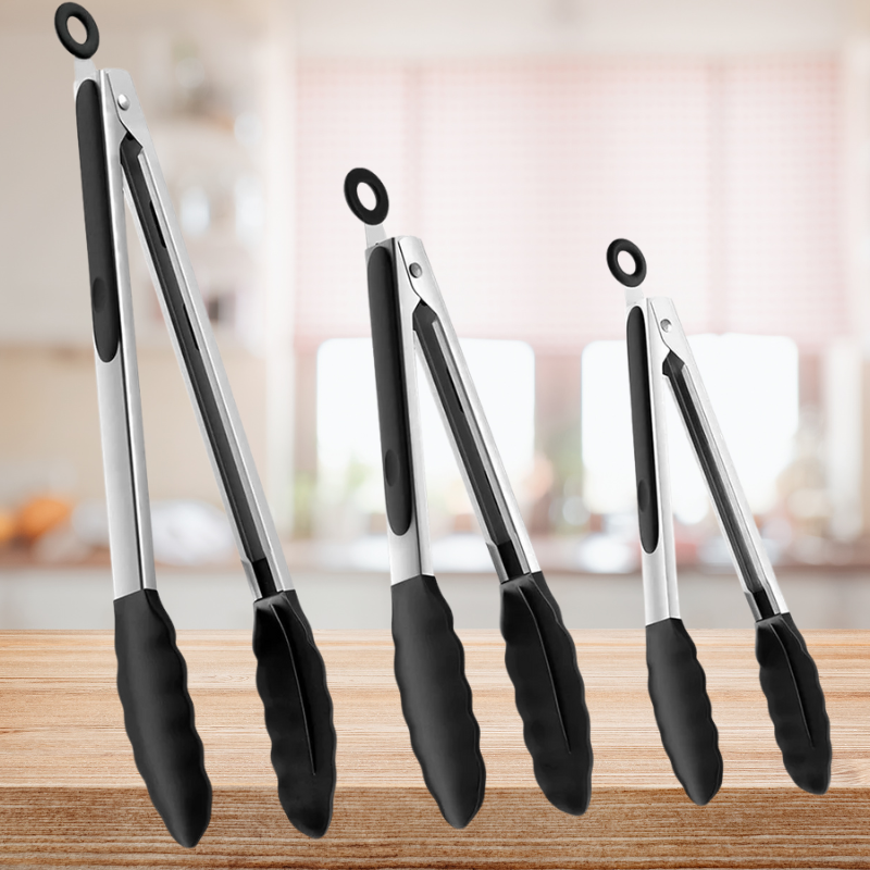 Pinças de Silicone para Cozinha (Conjunto de 3 peças)