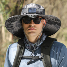 Usb Fan Solar Hat Wide Brim UV Protection Fishing Cap