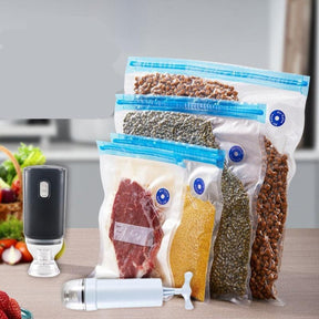 Sacos para Selagem a Vácuo para Armazenamento de Alimentos Organizador de Cozinha Reutilizável