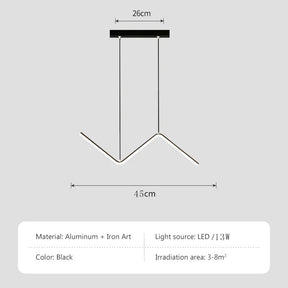 Pendente de Alumínio para Sala de Jantar | Iluminação Nórdica Minimalista Moderna