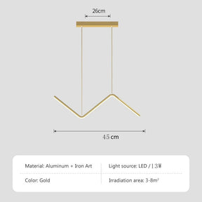 Pendente de Alumínio para Sala de Jantar | Iluminação Nórdica Minimalista Moderna