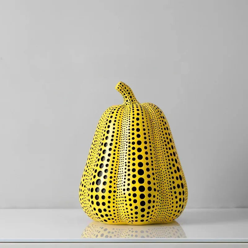 Yellow Resin Decorative Figurine Collection
