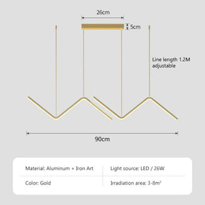Pendente de Alumínio para Sala de Jantar | Iluminação Nórdica Minimalista Moderna