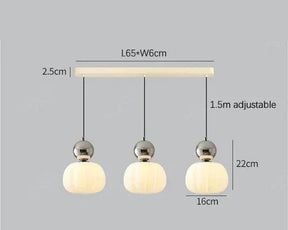 Nordic Pumpkin Pendant Light | Modern LED Ceiling Lamp