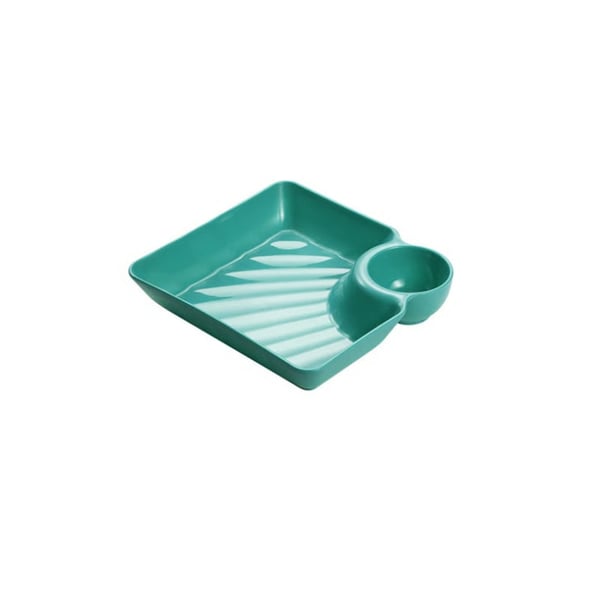 Dipping Plate with Sauce Compartment – Stackable & No-Drip Design