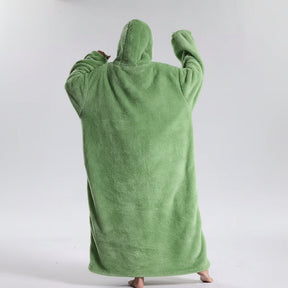 Moletom Cobertor Oversized Adulto Macio Vestível para Dias Frios