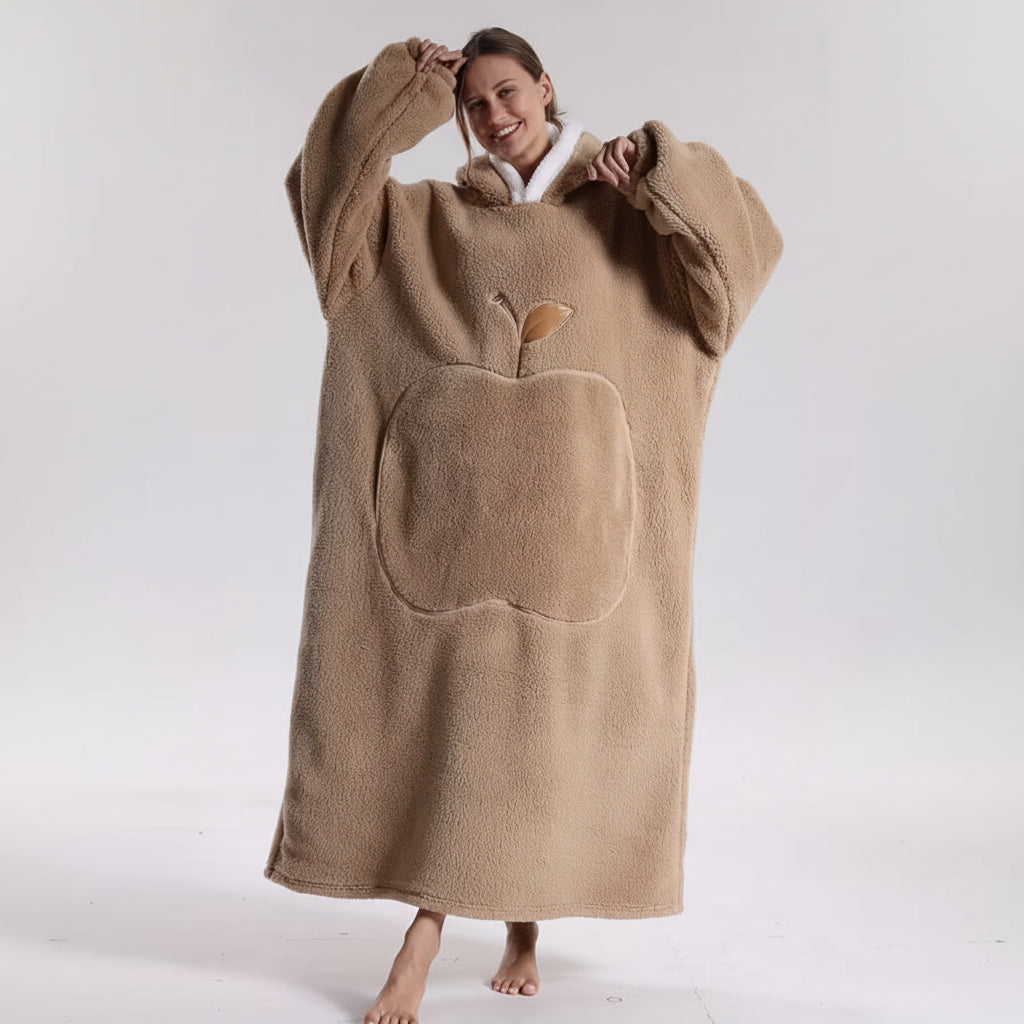 Moletom Cobertor Oversized Adulto Macio Vestível para Dias Frios