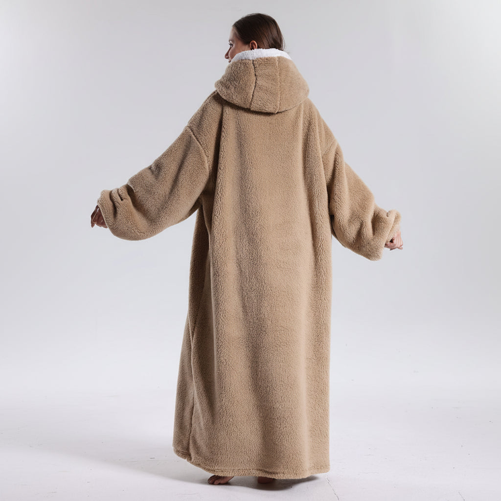 Moletom Cobertor Oversized Adulto Macio Vestível para Dias Frios