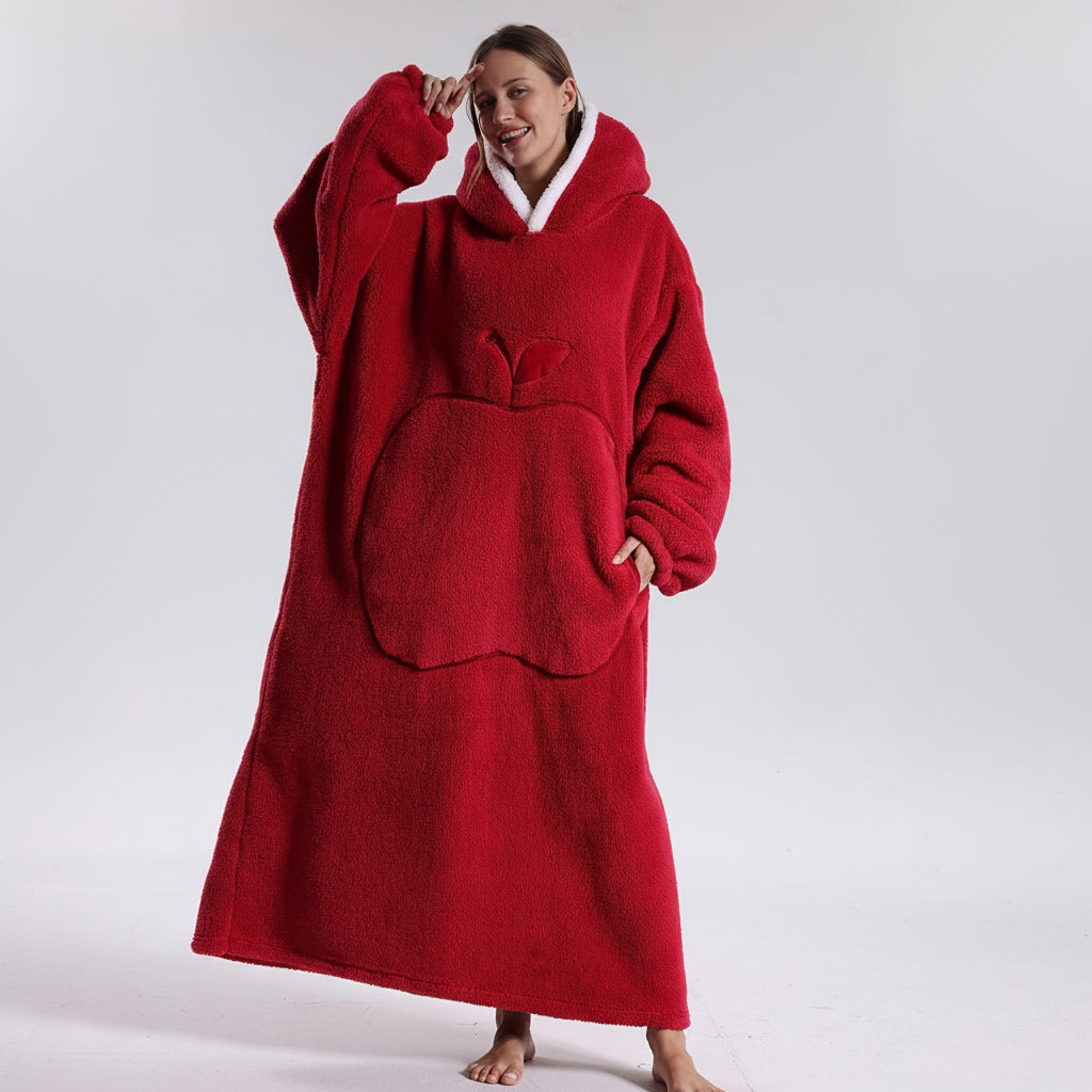 Moletom Cobertor Oversized Adulto Macio Vestível para Dias Frios