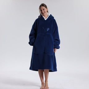 Moletom Cobertor Oversized Adulto Macio Vestível para Dias Frios