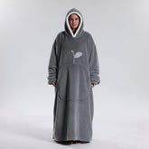 Moletom Cobertor Oversized Adulto Macio Vestível para Dias Frios
