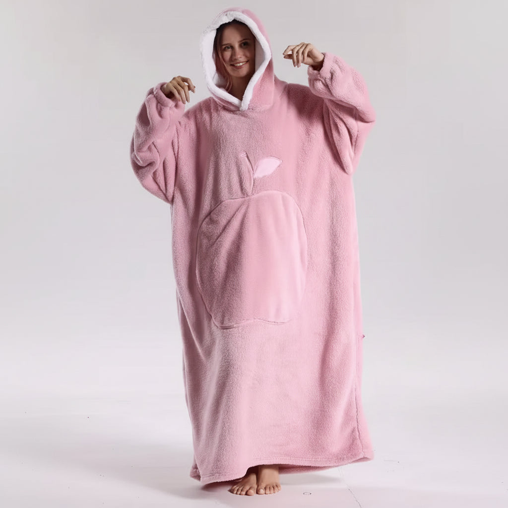 Moletom Cobertor Oversized Adulto Macio Vestível para Dias Frios