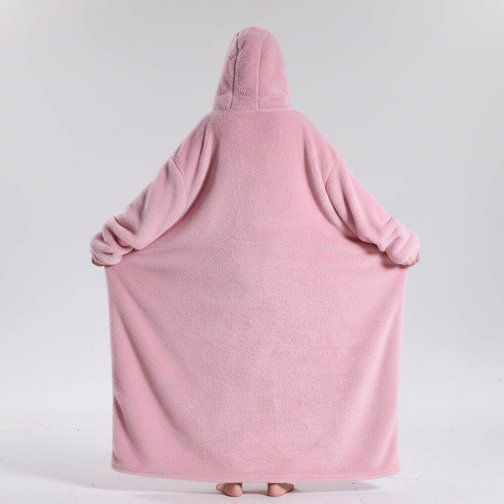 Moletom Cobertor Oversized Adulto Macio Vestível para Dias Frios