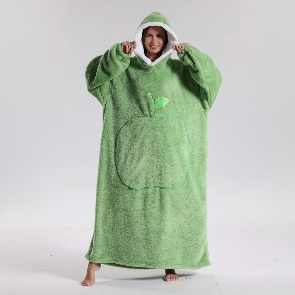 Moletom Cobertor Oversized Adulto Macio Vestível para Dias Frios