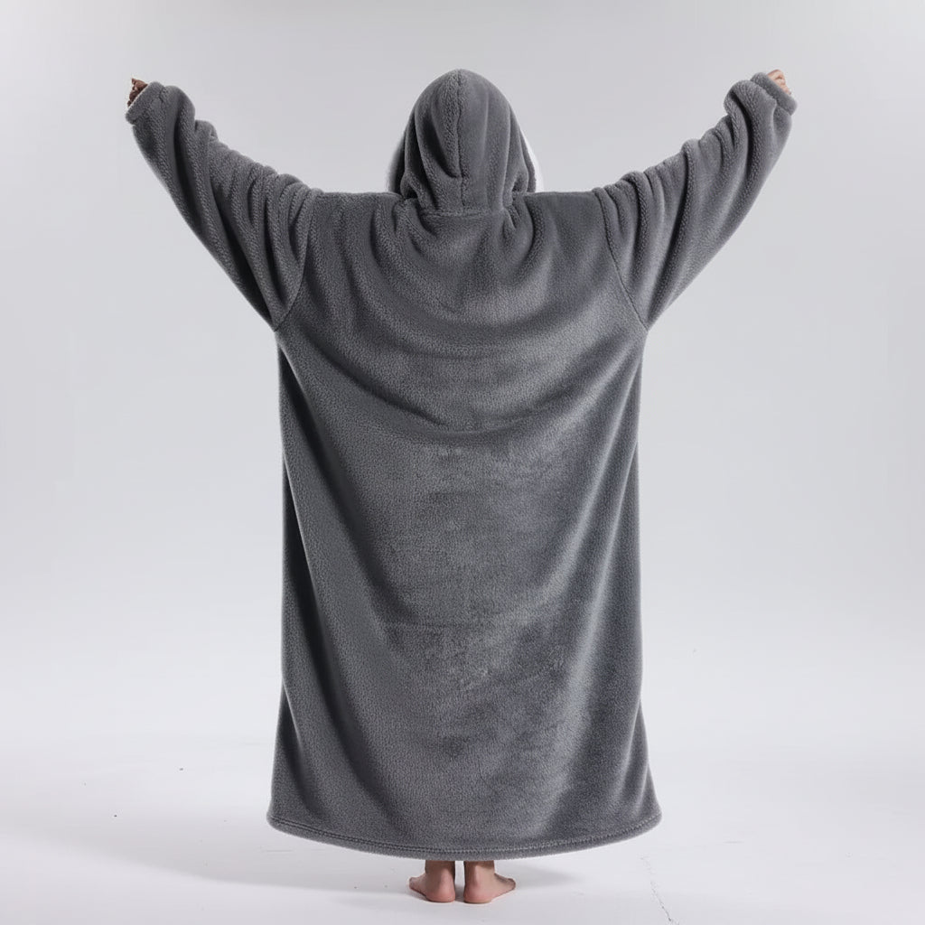 Moletom Cobertor Oversized Adulto Macio Vestível para Dias Frios