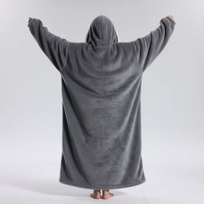 Moletom Cobertor Oversized Adulto Macio Vestível para Dias Frios