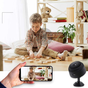 Minicâmera WiFi HD 1080P com Visão Noturna